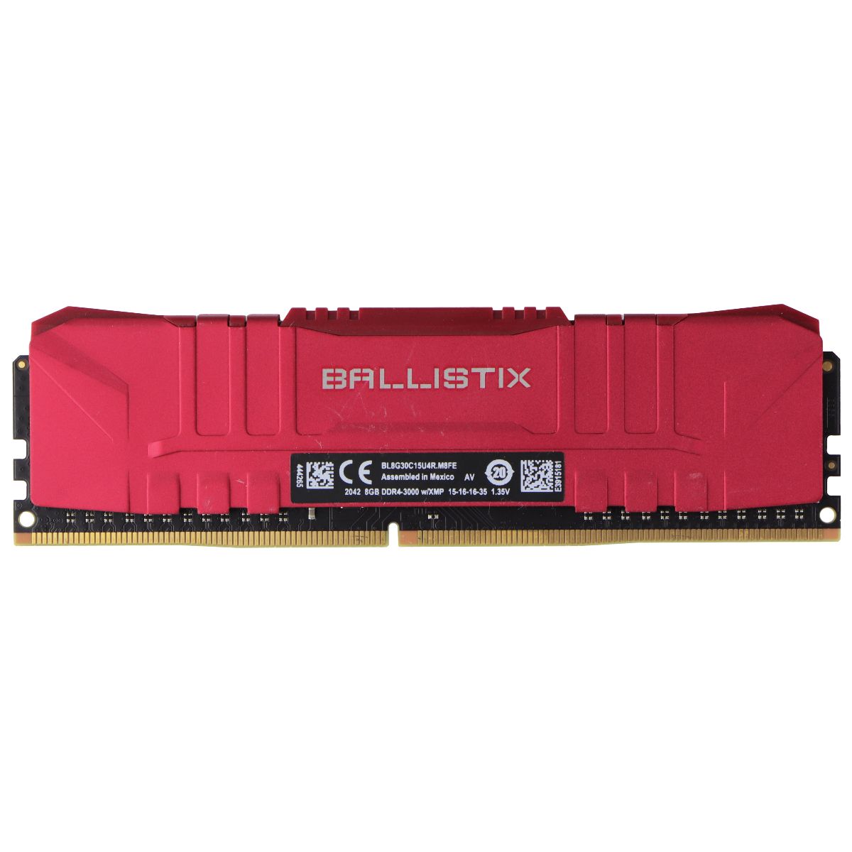 Crucial BALLISTIX (8GB) DDR4 3000MHz Desktop RAM Memory BL8G30C15U4R.M8FE - Red Computer Parts - Memory (RAM) Crucial Ballistix    - Simple Cell Bulk Wholesale Pricing - USA Seller