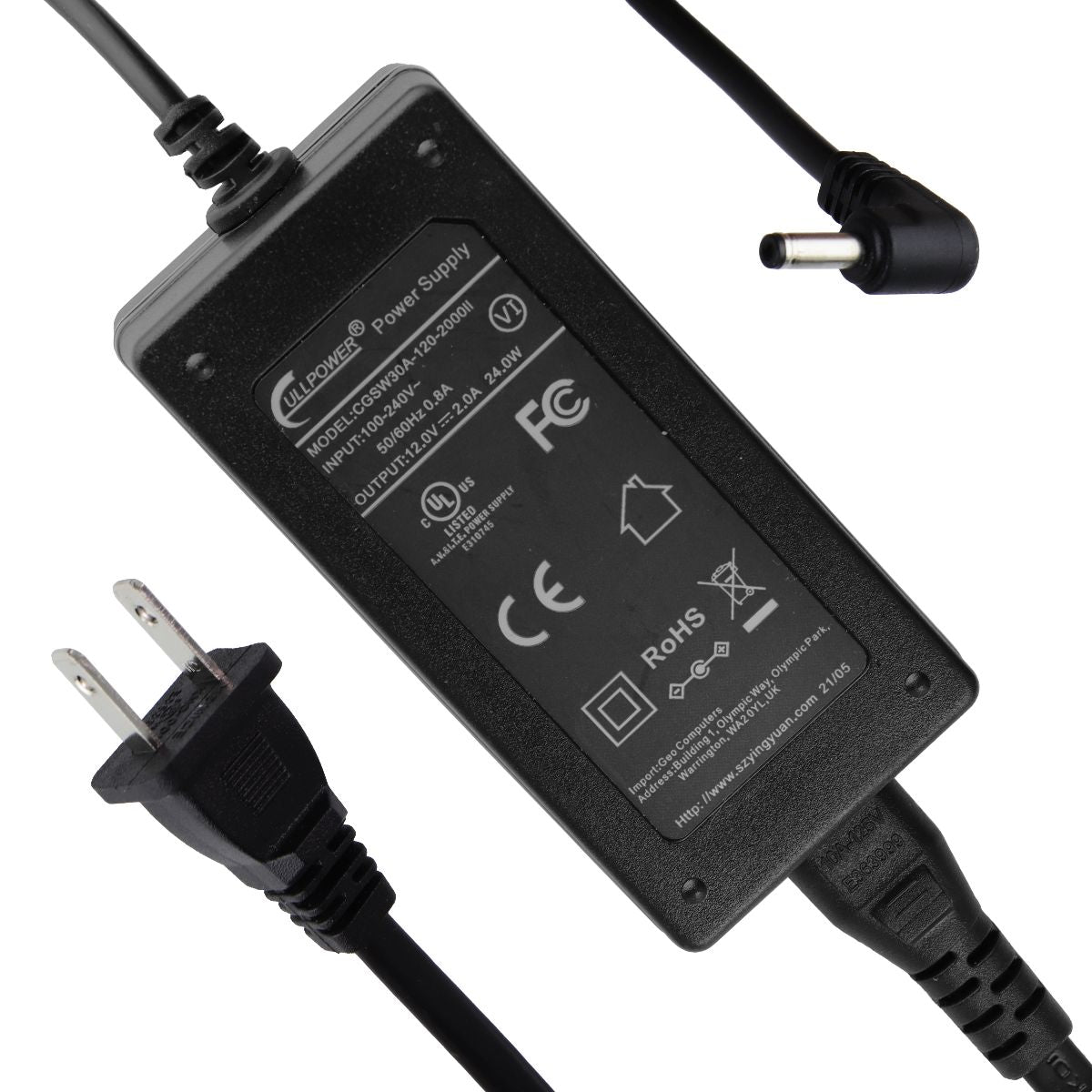 Cullpower (12V) AC Adapter Power Supply for GEO GeoBook (CGSW30A-120-200II) Computer Accessories - Laptop Power Adapters/Chargers Cullpower    - Simple Cell Bulk Wholesale Pricing - USA Seller