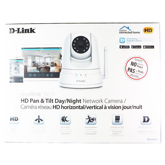 D-Link HD WiFi Security Camera w/ 720p Resolution - White - DCS-5030L Home Surveillance - Security Cameras D-Link    - Simple Cell Bulk Wholesale Pricing - USA Seller