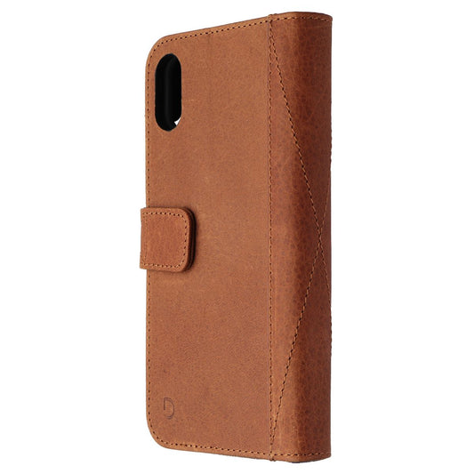 DECODED Full Grain Leather Folio + Case for Apple iPhone XR - Cinnamon Brown Cell Phone - Cases, Covers & Skins Decoded    - Simple Cell Bulk Wholesale Pricing - USA Seller