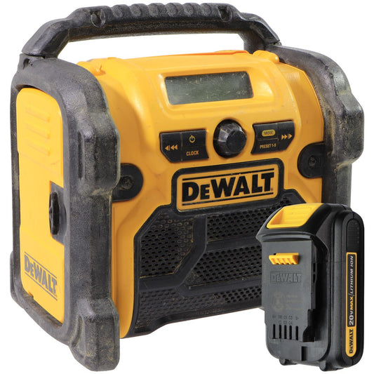 DEWALT 20V MAX Compact Corded / Cordless Worksite Radio - Yellow (DCR018) Cell Phone - Audio Docks & Speakers Dewalt    - Simple Cell Bulk Wholesale Pricing - USA Seller