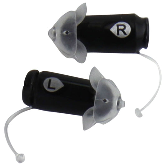 Eargo 6 Self-Fitting OTC CIC Rechargeable Hearing Aid with Case - Black Portable Audio - Headphones EARGO    - Simple Cell Bulk Wholesale Pricing - USA Seller