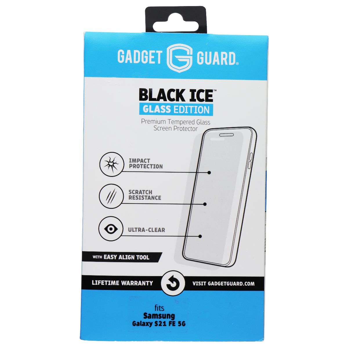 Gadget Guard Black Ice Glass Edition Screen Protector for Galaxy S21 FE 5G Cell Phone - Screen Protectors Gadget Guard    - Simple Cell Bulk Wholesale Pricing - USA Seller