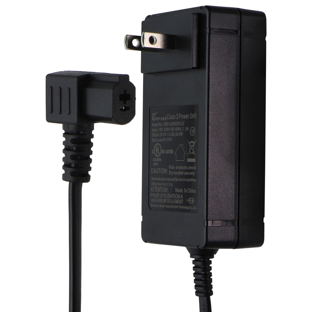 GRP Class 2 Power Supply (29V/2.0A) AC Adapter - Black (GRP-A290020-CU) Multipurpose Batteries & Power - Multipurpose AC to DC Adapters GRP    - Simple Cell Bulk Wholesale Pricing - USA Seller