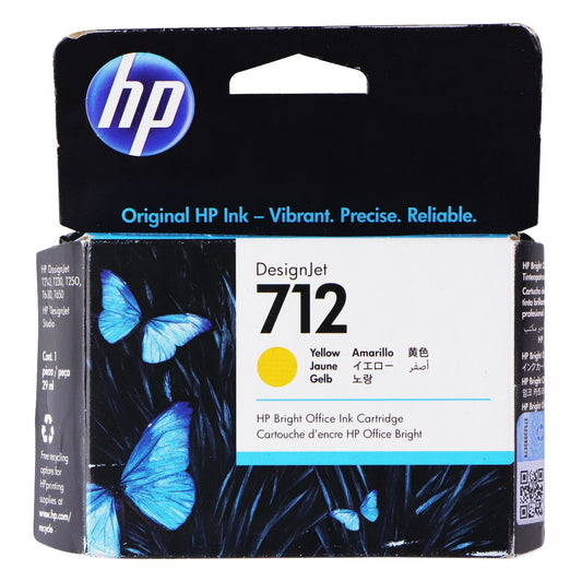 HP 712 Yellow Ink Cartridge for DesignJet T650/T630/T230/T210 & Studio Printers Printer Accessories - Ink Cartridges HP    - Simple Cell Bulk Wholesale Pricing - USA Seller