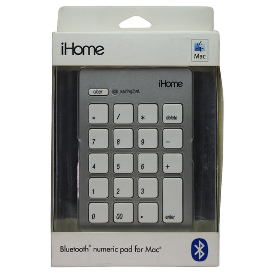 iHome Bluetooth Numeric Pad for Apple/Mac/Bluetooth - Silver Gaming/Console - Keyboards & Keypads iHome    - Simple Cell Bulk Wholesale Pricing - USA Seller