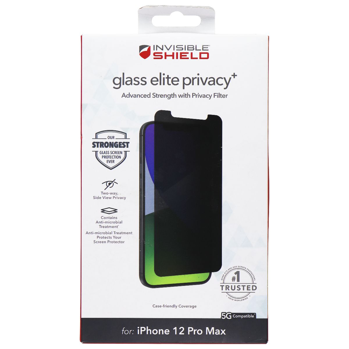 ZAGG InvisibleShield (Glass Elite Privacy+) Protector for iPhone 12 Pro Max Cell Phone - Screen Protectors Invisible Shield    - Simple Cell Bulk Wholesale Pricing - USA Seller