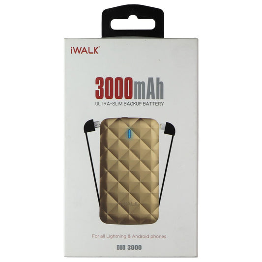 iWalk Ultra-Slim 3000mAh Backup Battery w/ Micro-USB for iPhones Cell Phone - Chargers & Cradles iWalk    - Simple Cell Bulk Wholesale Pricing - USA Seller