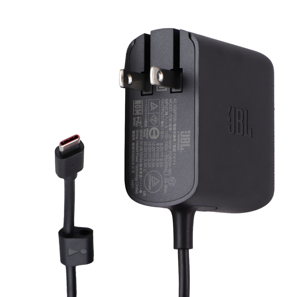 JBL AC Adapter (3A) Wall Charger/Power Supply - Black (GHWM-PD60W-WC) Computer Accessories - Laptop Power Adapters/Chargers JBL    - Simple Cell Bulk Wholesale Pricing - USA Seller