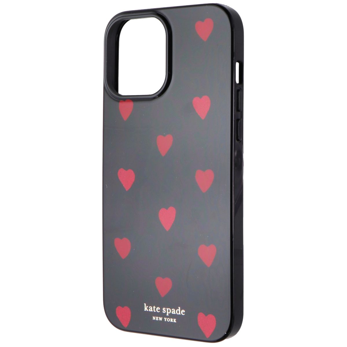 Kate Spade Protective Case for Apple iPhone 12 Pro Max - Glitter Hearts Blk/Red Cell Phone - Cases, Covers & Skins Kate Spade New York    - Simple Cell Bulk Wholesale Pricing - USA Seller
