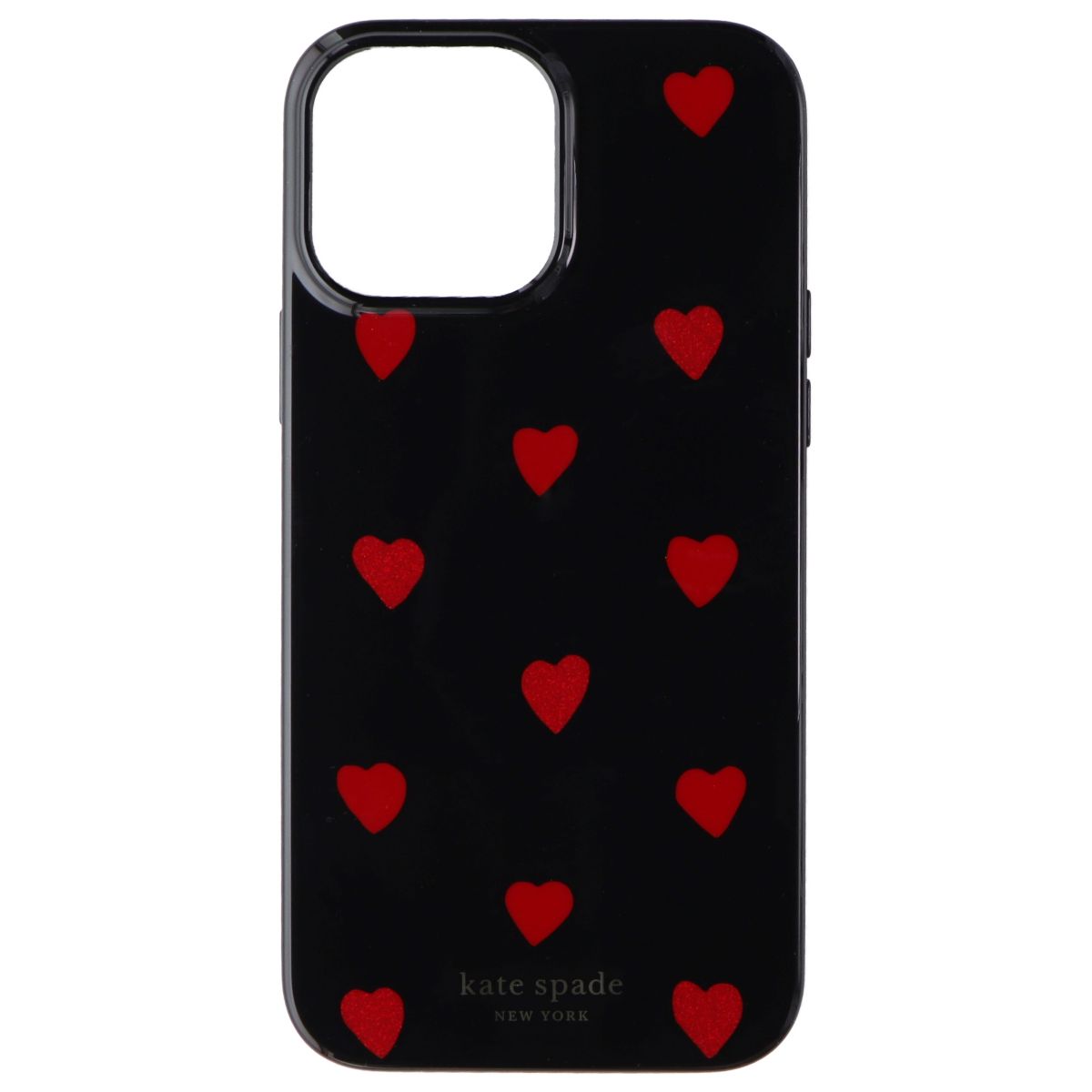 Kate Spade Protective Case for Apple iPhone 12 Pro Max - Glitter Hearts Blk/Red Cell Phone - Cases, Covers & Skins Kate Spade New York    - Simple Cell Bulk Wholesale Pricing - USA Seller