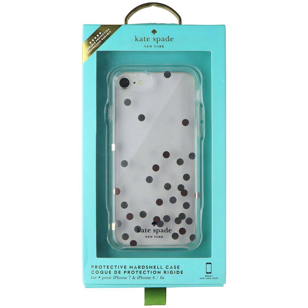 Kate Spade Protective Hardshell Case for  iPhone 7/6s/6 - Clear/Metallic Dots Cell Phone - Cases, Covers & Skins Kate Spade New York    - Simple Cell Bulk Wholesale Pricing - USA Seller
