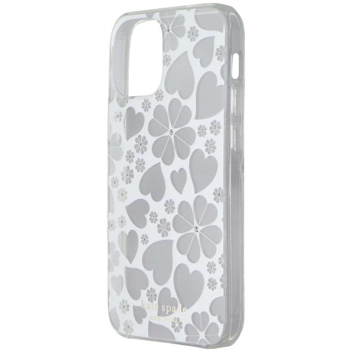 Kate Spade New York Clover Hearts Hardshell Case for iPhone 12 Mini- White/Clear Cell Phone - Cases, Covers & Skins Kate Spade    - Simple Cell Bulk Wholesale Pricing - USA Seller