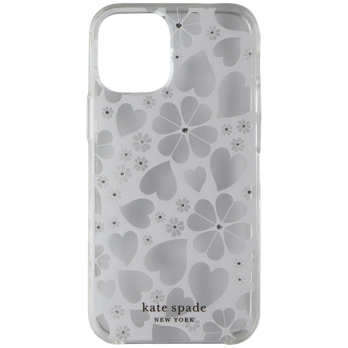 Kate Spade New York Clover Hearts Hardshell Case for iPhone 12 Mini- White/Clear Cell Phone - Cases, Covers & Skins Kate Spade    - Simple Cell Bulk Wholesale Pricing - USA Seller