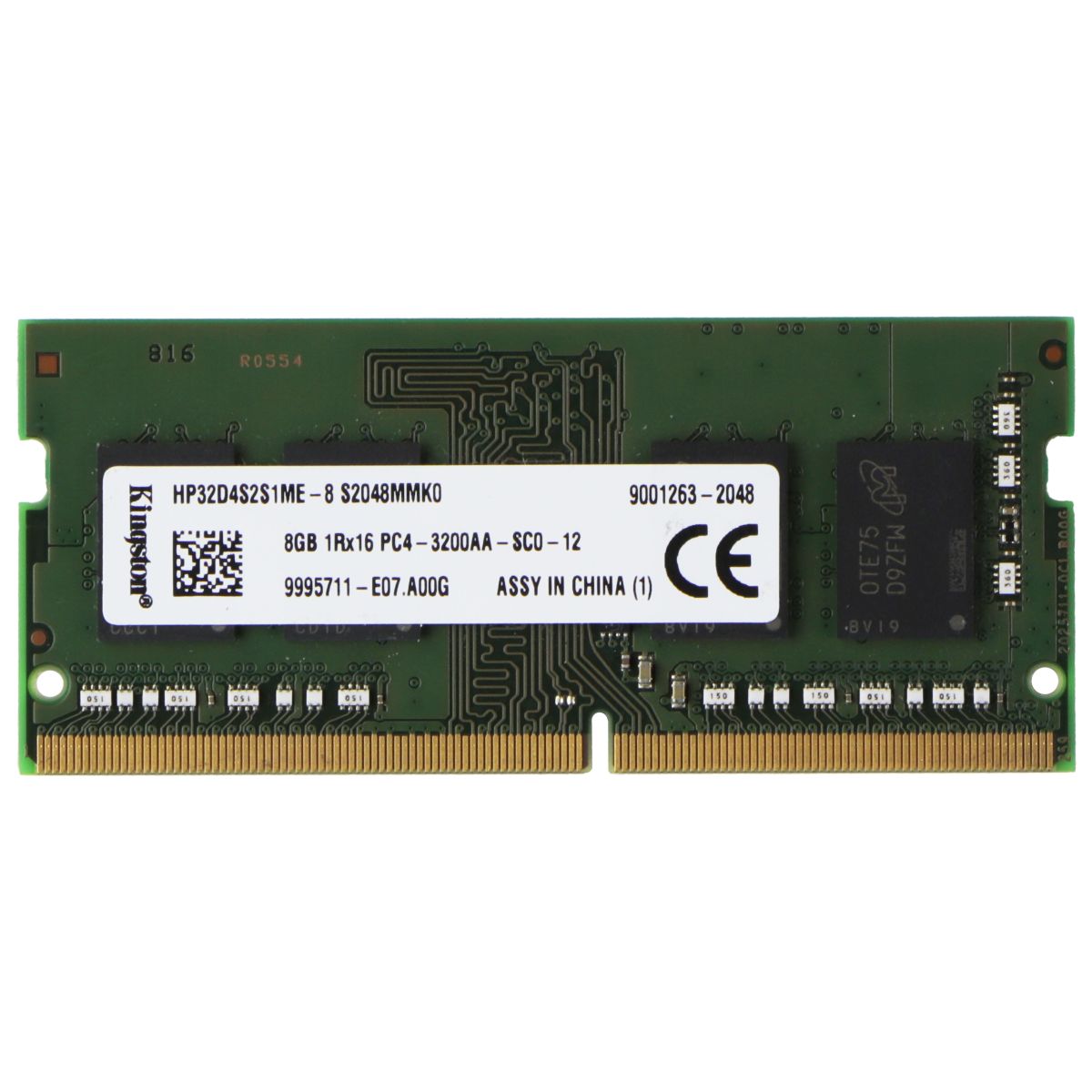 Kingston (8GB) 1Rx16 (PC4-3200AA) Laptop RAM SODIMM Memory (HP32D4S2S1ME-8) Computer Parts - Memory (RAM) Kingston    - Simple Cell Bulk Wholesale Pricing - USA Seller