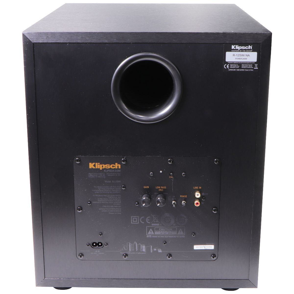 Klipsch R12SWi 12inch (400W) Wireless Subwoofer Simple Cell Bulk