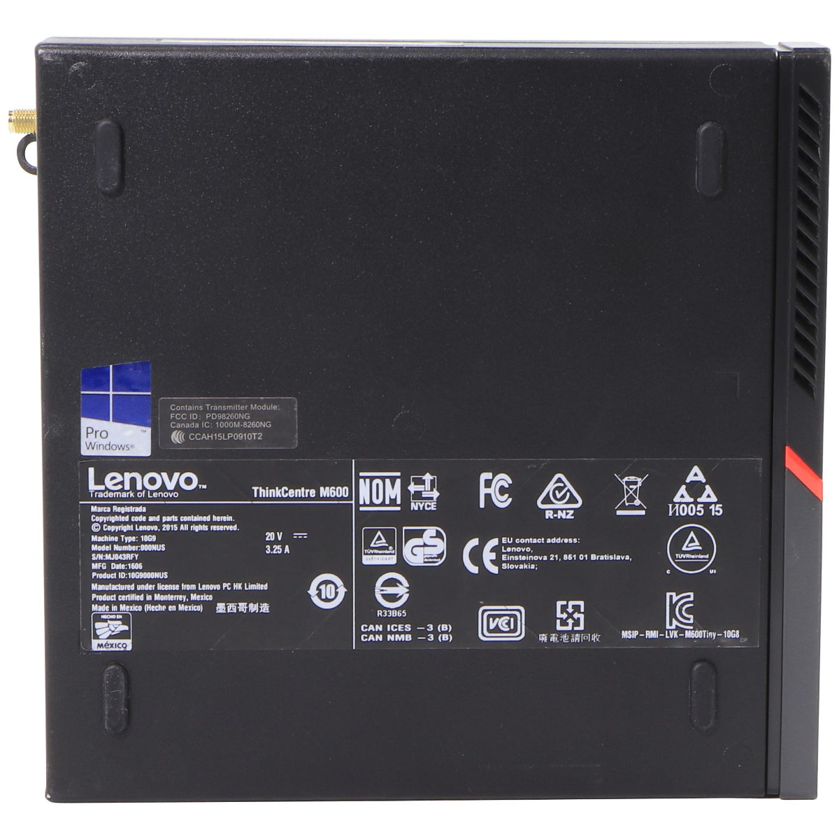 Lenovo ThinkCenter M600 Desktop PC (000NUS) Pentium N3700 / 500GB HDD / 4GB RAM PC Desktops & All-In-Ones Lenovo    - Simple Cell Bulk Wholesale Pricing - USA Seller