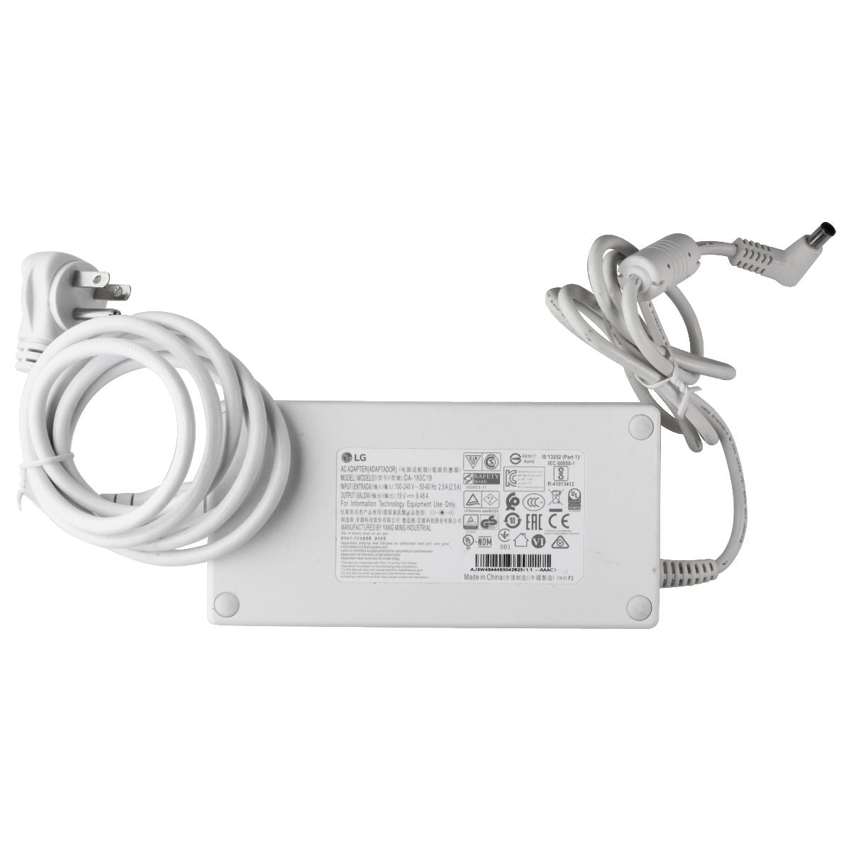 LG (19V) Power Adapter with Plum Cable (DA-180C19) - White Computer Accessories - Laptop Power Adapters/Chargers LG    - Simple Cell Bulk Wholesale Pricing - USA Seller