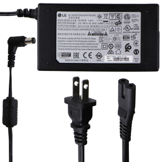 LG (25V/2A) OEM AC Adapter Power Supply Wall Charger - Black (DA-50F25) Multipurpose Batteries & Power - Multipurpose AC to DC Adapters LG    - Simple Cell Bulk Wholesale Pricing - USA Seller