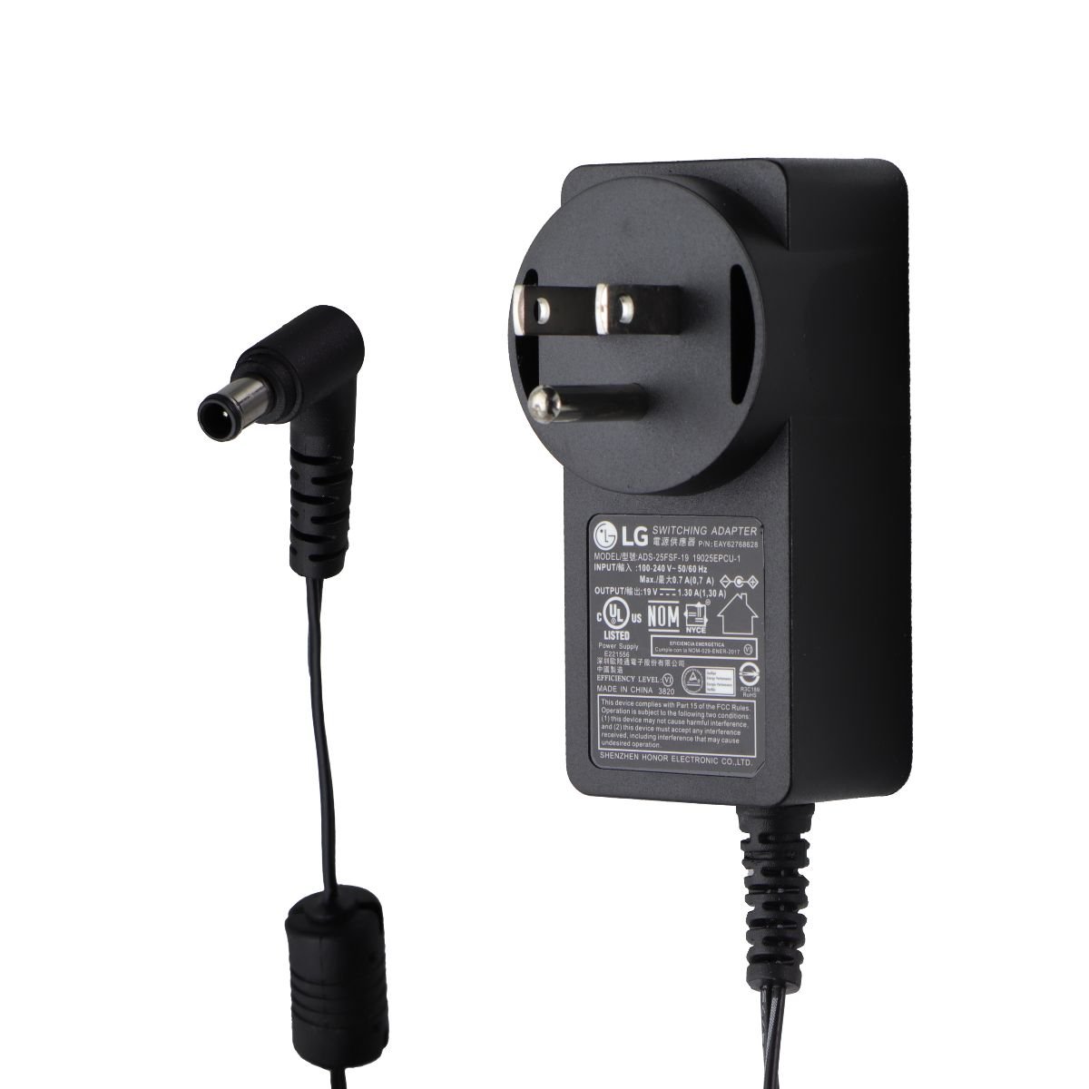 LG (ADS-25FSG-19) Switching Adapter 19V - Black Computer Accessories - Laptop Power Adapters/Chargers LG    - Simple Cell Bulk Wholesale Pricing - USA Seller