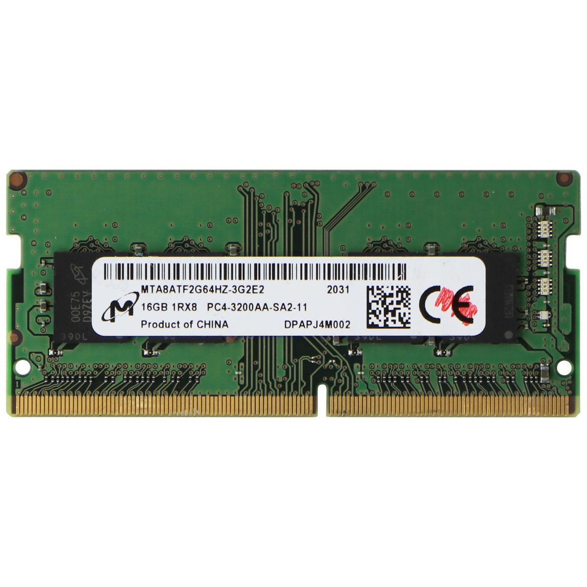 Micron DDR4 (16GB) 1Rx8 PC4-3200AA PC RAM Memory (MTA8ATF2G64HZ-32GE2) Computer Parts - Memory (RAM) Micron    - Simple Cell Bulk Wholesale Pricing - USA Seller