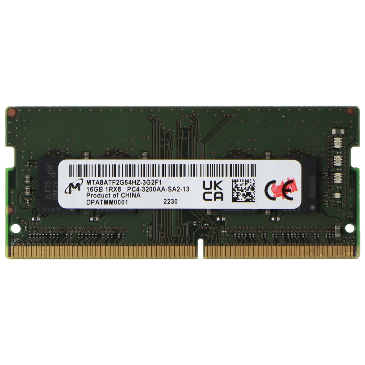 Micro DDR4 (16GB) 1Rx8 PC4-3200AA PC RAM Memory (MTA8ATF2G64HZ-3G2F1) Computer Parts - Memory (RAM) Micron    - Simple Cell Bulk Wholesale Pricing - USA Seller