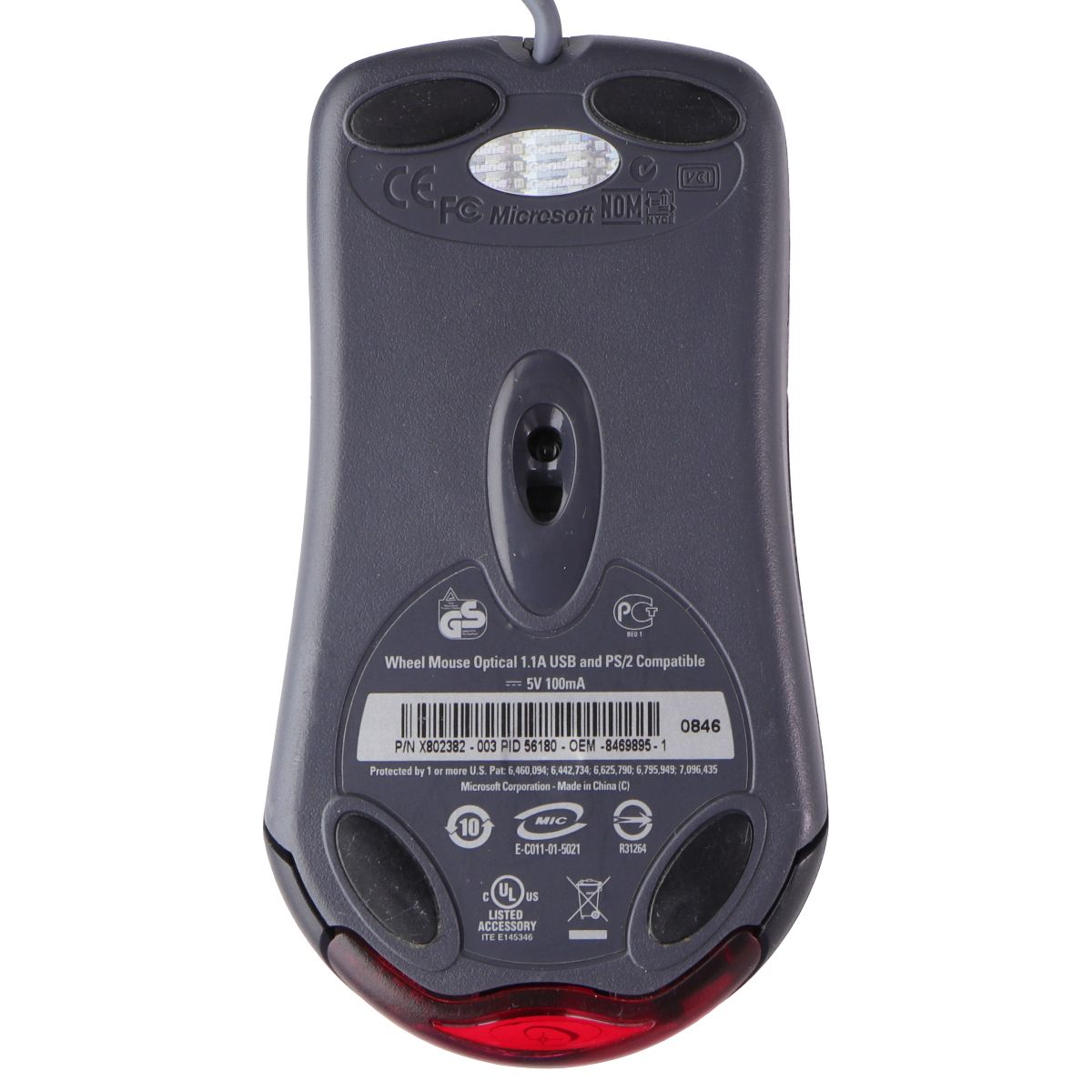 Microsoft Official Optical Wheel Mouse 1.1A USB and PS/2