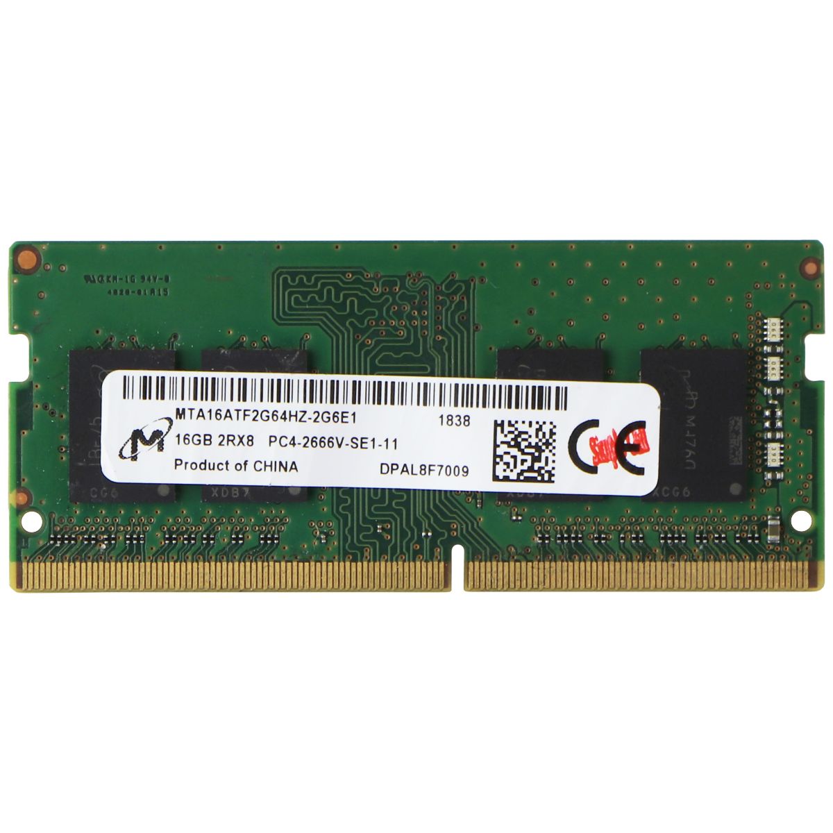 Micron DDR4 (16GB) PC4-2666V PC RAM Memory (MTA16ATF2G64HZ-2G6E1) Computer Parts - Memory (RAM) Micron    - Simple Cell Bulk Wholesale Pricing - USA Seller