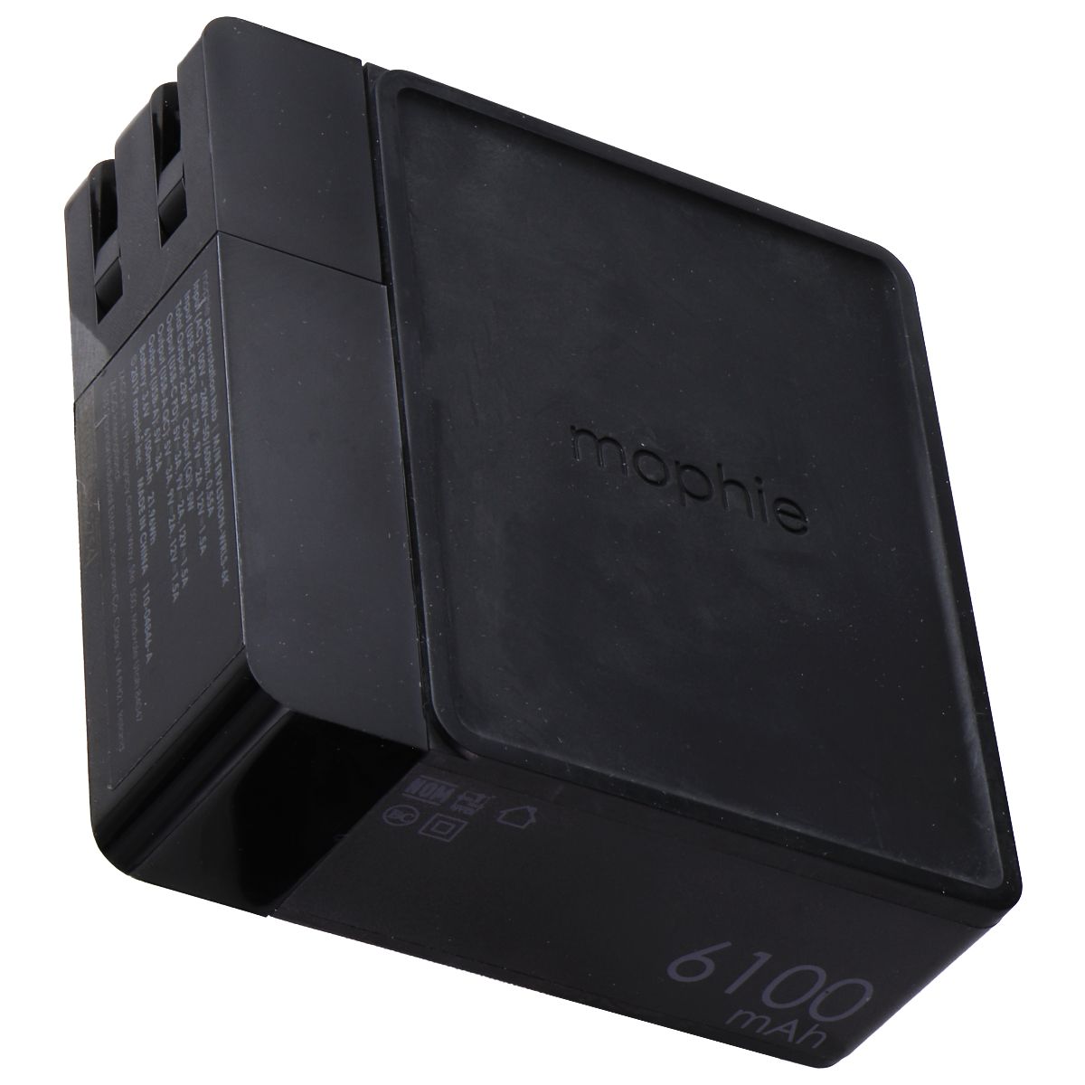 Mophie (6100mAh) Portable Power Bank Charger (TRVLSTION-WRLS-6K) - Black Cell Phone - Cables & Adapters Mophie    - Simple Cell Bulk Wholesale Pricing - USA Seller