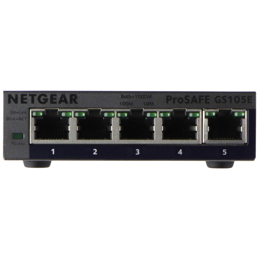 NETGEAR  5-Port Gigabit ProSafe Plus Switch (GS105Ev2) - Silver Networking - Network Switches Netgear    - Simple Cell Bulk Wholesale Pricing - USA Seller