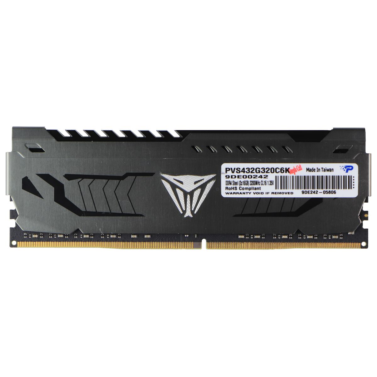 Patriot Viper Steel DDR4 (16GB) 3200 1.35V PC RAM Memory (PVS432G320C6K) Computer Parts - Memory (RAM) Patriot    - Simple Cell Bulk Wholesale Pricing - USA Seller
