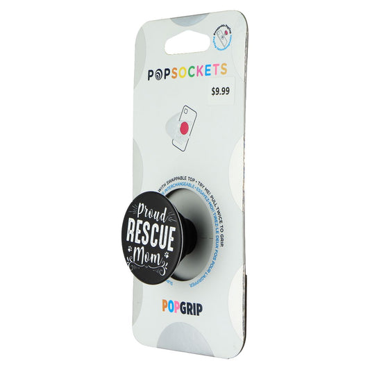 PopSockets PopGrip Swappable Grip and Stand - Proud Rescue Mom Cell Phone - Mounts & Holders PopSockets    - Simple Cell Bulk Wholesale Pricing - USA Seller