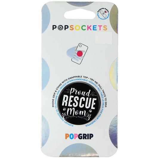 PopSockets PopGrip Swappable Grip and Stand - Proud Rescue Mom Cell Phone - Mounts & Holders PopSockets    - Simple Cell Bulk Wholesale Pricing - USA Seller