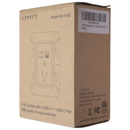 QINLIANF Wall Charger / Surge Protector  5 Outlet Extender with 4 USB - White Parts & Accessories - Chargers & Cradles QINLIANF    - Simple Cell Bulk Wholesale Pricing - USA Seller