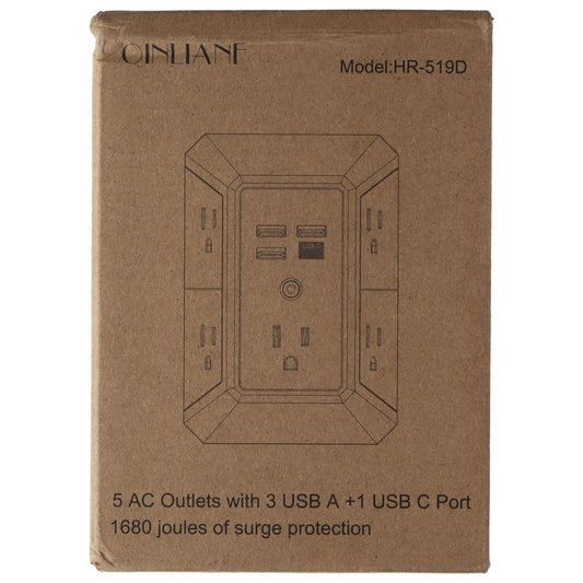 QINLIANF Wall Charger / Surge Protector  5 Outlet Extender with 4 USB - White Parts & Accessories - Chargers & Cradles QINLIANF    - Simple Cell Bulk Wholesale Pricing - USA Seller