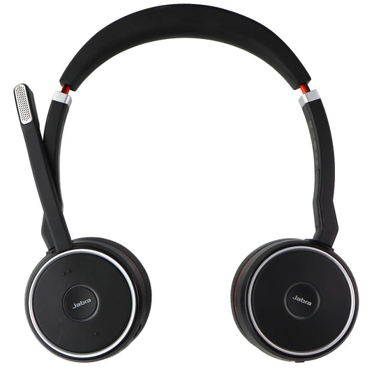 Jabra Evolve 75 MS Wireless Headset - Black/Red Portable Audio - Headphones Jabra    - Simple Cell Bulk Wholesale Pricing - USA Seller