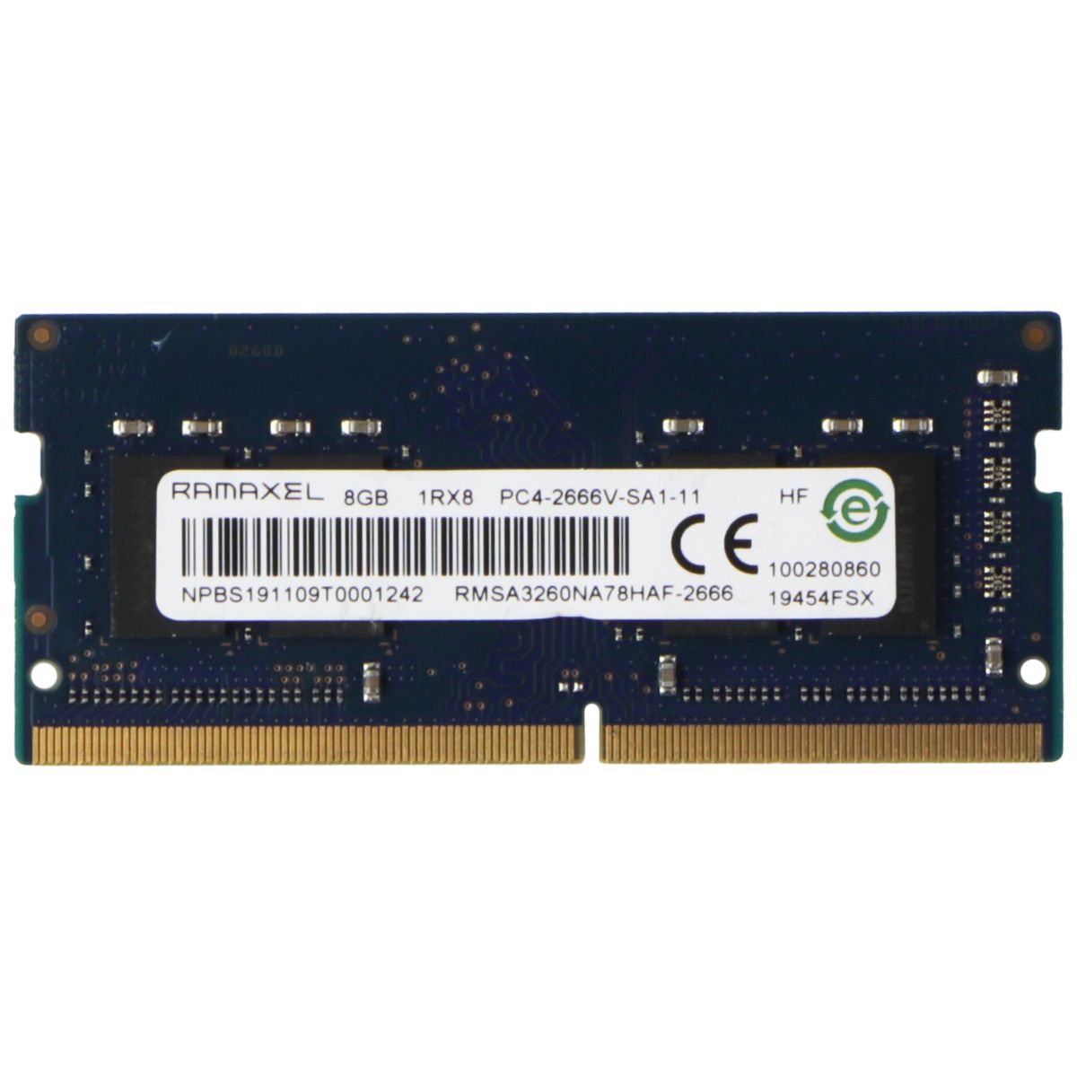 Ramaxel (8GB) DDR4 (PC4-2666V) 1Rx8 Laptop RAM Memory RMSA3260NA78HAF-2666 Computer Parts - Memory (RAM) Ramaxel    - Simple Cell Bulk Wholesale Pricing - USA Seller