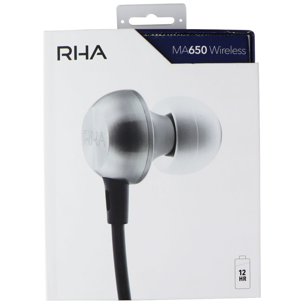 RHA MA650 Wireless Sweat-Proof Bluetooth in-Ear Headphones - Silver/Black Portable Audio - Headphones RHA    - Simple Cell Bulk Wholesale Pricing - USA Seller