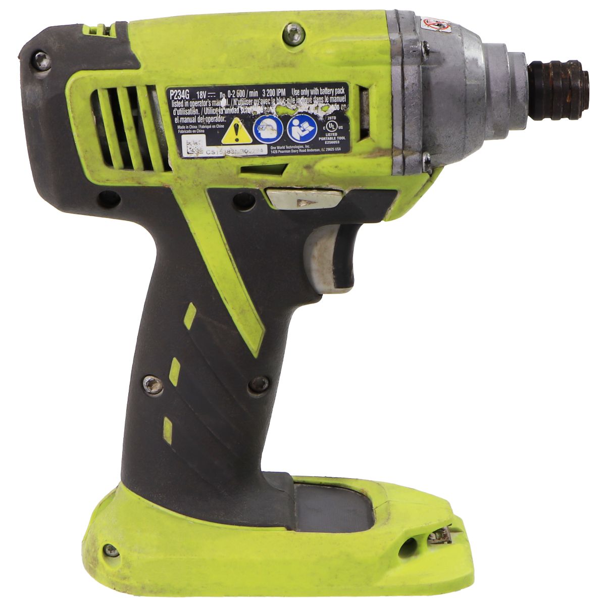 Ryobi P234g One 18 Volt Lithium Ion Cordless Impact Driver