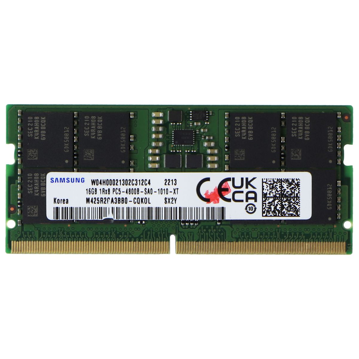 Samsung DDR5 (16GB) 4800MHz SODIMM 1Rx8 PC RAM Memory (M425R2GA3BB0-CQKOL) Computer Parts - Memory (RAM) Samsung    - Simple Cell Bulk Wholesale Pricing - USA Seller