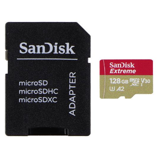 SanDisk (128GB) Extreme microSDXC UHS-I Memory Card with Adapter 4K UHD Digital Camera - Memory Cards SanDisk    - Simple Cell Bulk Wholesale Pricing - USA Seller