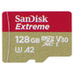 SanDisk (128GB) Extreme microSDXC UHS-I Memory Card with Adapter 4K UHD Digital Camera - Memory Cards SanDisk    - Simple Cell Bulk Wholesale Pricing - USA Seller
