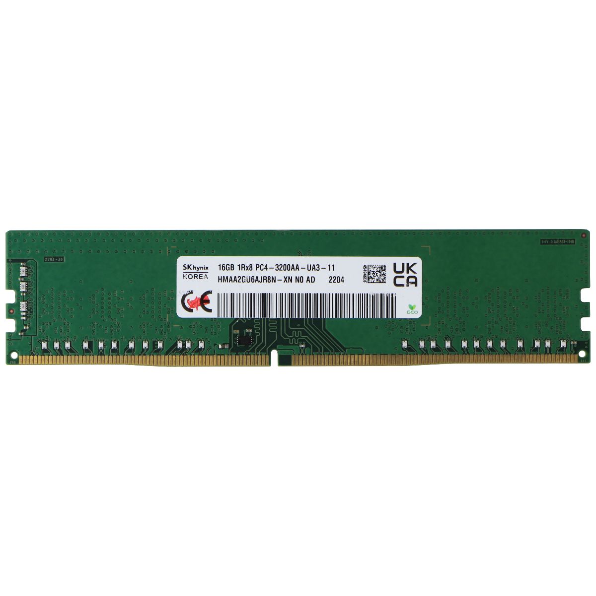 SK HYNIX (16GB) DDR4 PC RAM Memory PC4-3200AA 1Rx8 (HMAA2GU6AJR8N-XN) Computer Parts - Memory (RAM) SK Hynix    - Simple Cell Bulk Wholesale Pricing - USA Seller
