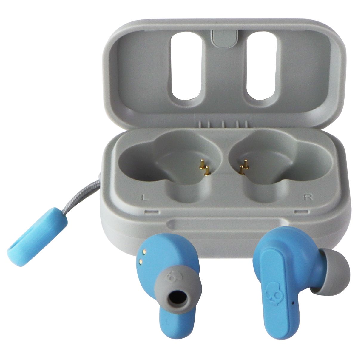Skullcandy Dime 2 True Wireless In-Ear Earbuds - Light Gray/Blue (Y22-S2DBW) Portable Audio - Headphones Skullcandy    - Simple Cell Bulk Wholesale Pricing - USA Seller