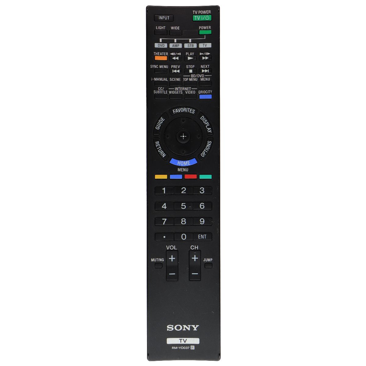 Sony Original (RM-YD037) Remote Control for Select Sony TVs - Black TV, Video & Audio Accessories - Remote Controls Sony    - Simple Cell Bulk Wholesale Pricing - USA Seller