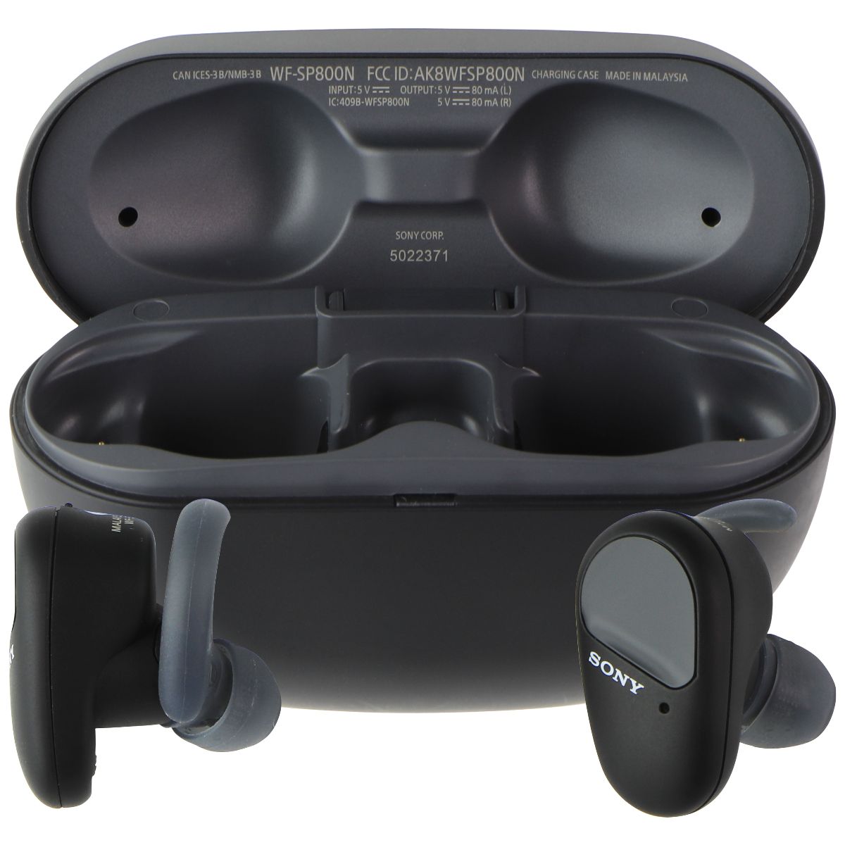 Sony (WF-SP800N) Wireless Noise Canceling Stereo Headset - Black Portable Audio - Headphones Sony    - Simple Cell Bulk Wholesale Pricing - USA Seller