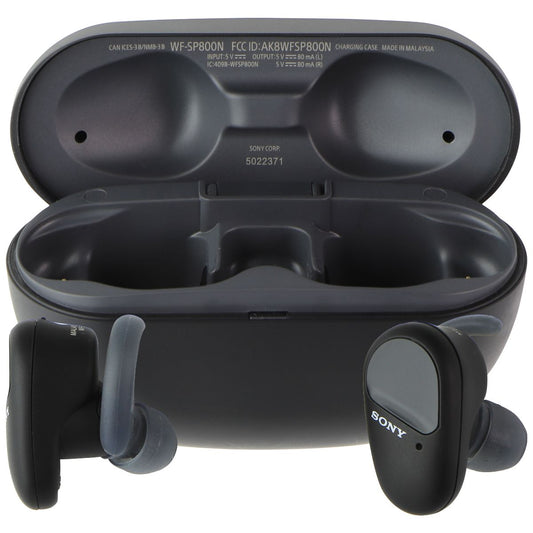 Sony (WF-SP800N) Wireless Noise Canceling Stereo Headset - Black Portable Audio - Headphones Sony    - Simple Cell Bulk Wholesale Pricing - USA Seller