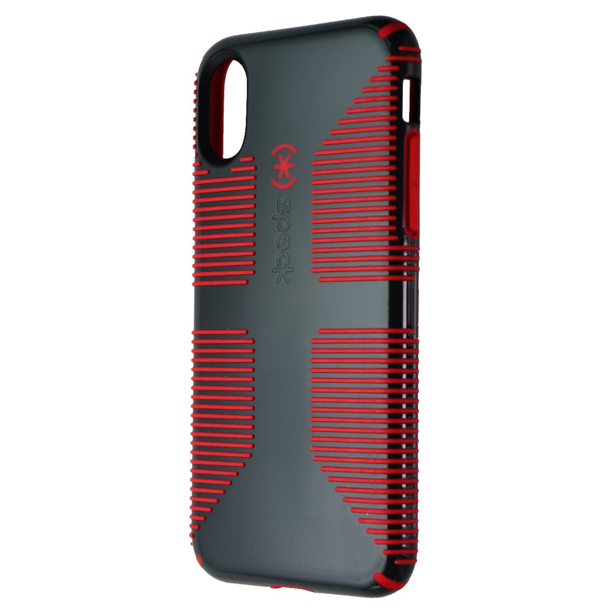 Speck CandyShell GRIP Series Case for Apple iPhone Xs/X - Dark Gray/Red Cell Phone - Cases, Covers & Skins Speck    - Simple Cell Bulk Wholesale Pricing - USA Seller