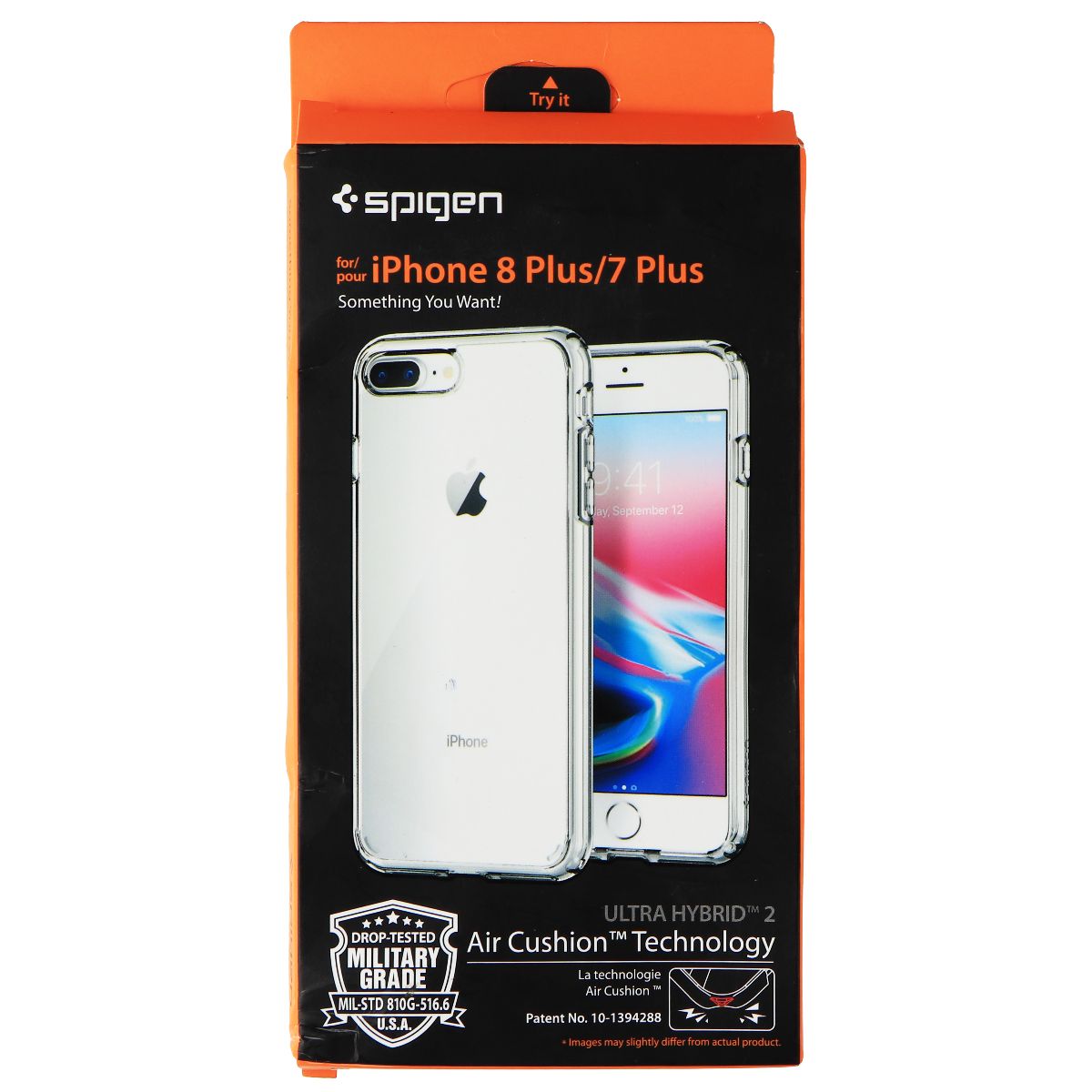 Spigen Ultra Hybrid 2 Series Case for Apple iPhone 8+ / 7+ PLUS - Crystal Clear Cell Phone - Cases, Covers & Skins Spigen    - Simple Cell Bulk Wholesale Pricing - USA Seller