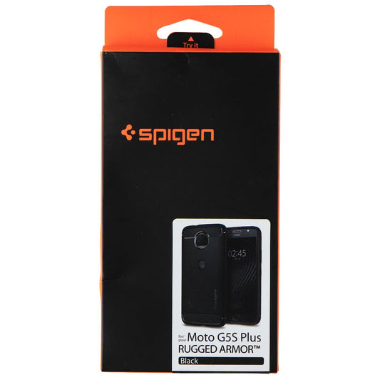 Spigen Rugged Armor Flexible Case for Motorola Moto G5S Plus (2017) - Black Cell Phone - Cases, Covers & Skins Spigen    - Simple Cell Bulk Wholesale Pricing - USA Seller